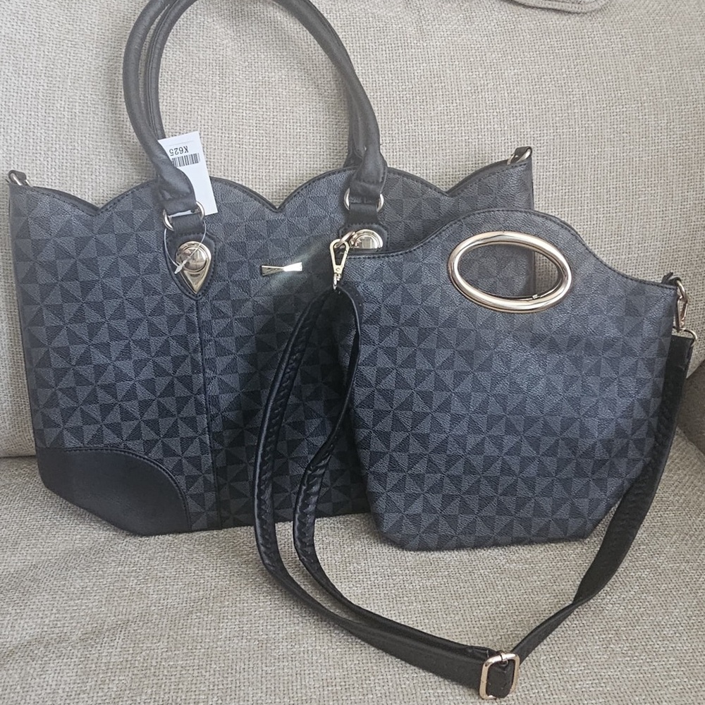 & Other Stories Black Patterned Crossbody Bag